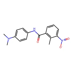 N-[4-(dimethylamino)phenyl]-2-methyl-3-nitrobenzamide structure