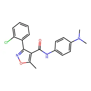 N-(4-(Dimethylamino)phenyl)(3-(2-chlorophenyl)-5-methylisoxazol-4-YL)formamide structure