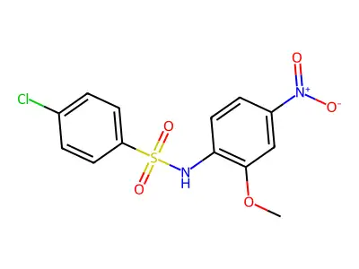 4-chloro-N-(2-methoxy-4-nitrophenyl)benzenesulfonamide structure
