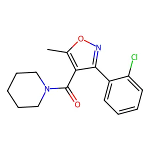 [3-(2-Chloro-phenyl)-5-methyl-isoxazol-4-yl]-piperidin-1-yl-methanone structure