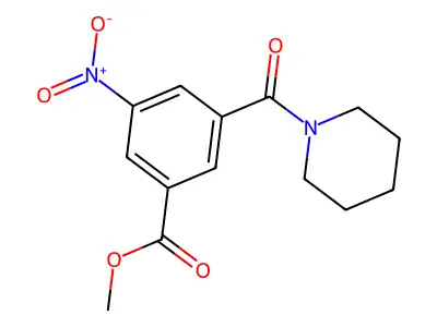Methyl 3-nitro-5-(piperidine-1-carbonyl)benzoate structure