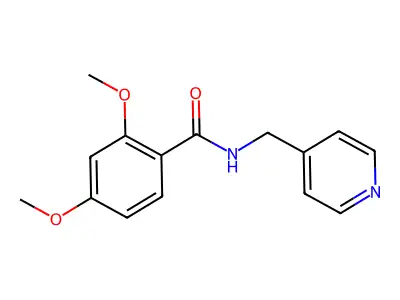 2,4-dimethoxy-N-(4-pyridinylmethyl)benzamide structure