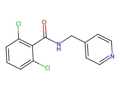 2,6-dichloro-N-(pyridin-4-ylmethyl)benzamide structure
