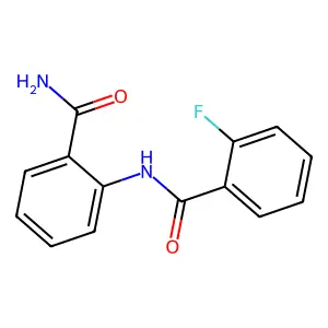 N-[2-(Aminocarbonyl)phenyl]-2-fluorobenzamide structure