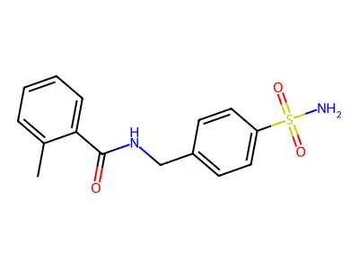 2-methyl-N-[(4-sulfamoylphenyl)methyl]benzamide structure
