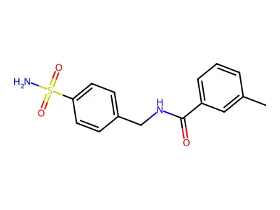 3-methyl-N-[(4-sulfamoylphenyl)methyl]benzamide structure