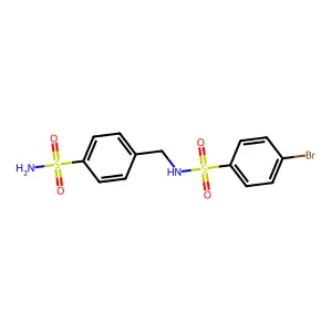 4-[[(4-Bromophenyl)sulfonylamino]methyl]benzenesulfonamide structure