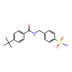 4-tert-butyl-N-[(4-sulfamoylphenyl)methyl]benzamide structure