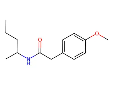 4-Methoxy-N-(1-methylbutyl)benzeneacetamide structure