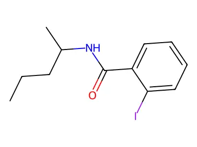 2-iodo-N-(1-methylbutyl)benzamide structure