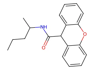 N-pentan-2-yl-9H-xanthene-9-carboxamide structure