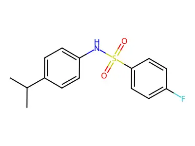 4-fluoro-N-(4-isopropylphenyl)benzenesulfonamide structure