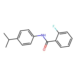 2-fluoro-N-(4-propan-2-ylphenyl)benzamide structure
