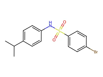 4-bromo-N-(4-propan-2-ylphenyl)benzenesulfonamide structure