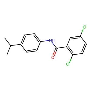 2,5-dichloro-N-[4-(propan-2-yl)phenyl]benzamide structure