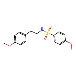 4-methoxy-N-[2-(4-methoxyphenyl)ethyl]benzenesulfonamide structure