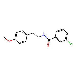 3-氯-N-[2-(4-甲氧基苯基)乙基]苯甲酰胺 structure