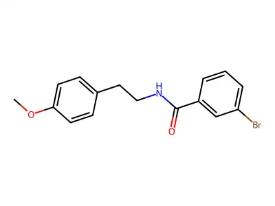 3-bromo-N-[2-(4-methoxyphenyl)ethyl]benzamide structure