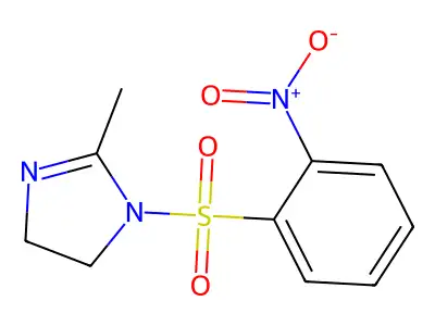 2-methyl-1-[(2-nitrophenyl)sulfonyl]-4,5-dihydro-1H-imidazole structure