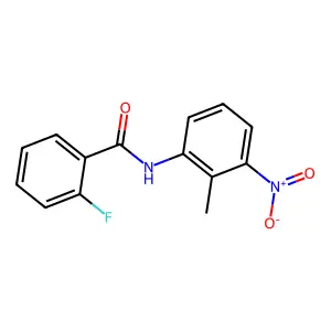 2-fluoro-N-(2-methyl-3-nitrophenyl)benzamide structure