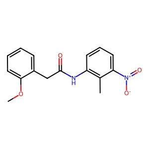 2-(2-methoxyphenyl)-N-(2-methyl-3-nitrophenyl)acetamide structure
