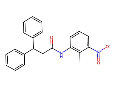 N-(2-methyl-3-nitrophenyl)-3,3-diphenylpropanamide structure