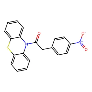 2-(4-nitrophenyl)-1-(10H-phenothiazin-10-yl)ethanone structure
