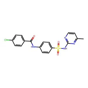 4-chloro-N-{4-[(4-methylpyrimidin-2-yl)sulfamoyl]phenyl}benzamide structure
