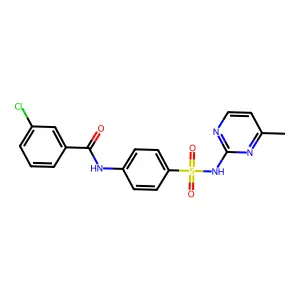 3-chloro-N-{4-[(4-methylpyrimidin-2-yl)sulfamoyl]phenyl}benzamide structure