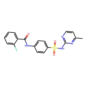 2-fluoro-N-{4-[(4-methylpyrimidin-2-yl)sulfamoyl]phenyl}benzamide structure