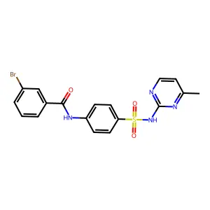 3-bromo-N-(4-(N-(4-methylpyrimidin-2-yl)sulfamoyl)phenyl)benzamide structure