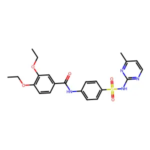 3,4-diethoxy-N-[4-[(4-methylpyrimidin-2-yl)sulfamoyl]phenyl]benzamide structure