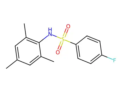 4-fluoro-N-(2,4,6-trimethylphenyl)benzenesulfonamide structure
