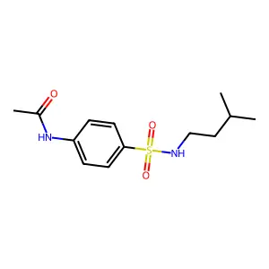 N-[4-(3-methylbutylsulfamoyl)phenyl]acetamide structure
