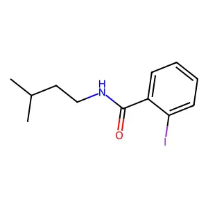 2-iodo-N-(3-methylbutyl)benzamide structure