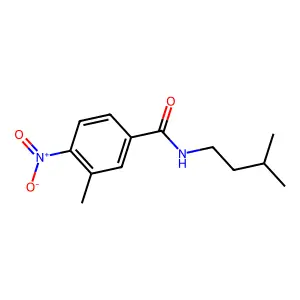 3-甲基-N-(3-甲基丁基)-4-硝基苯甲酰胺 structure