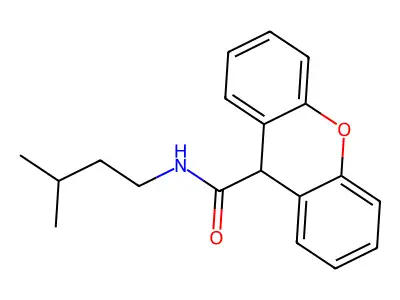N-(3-甲基丁基)-9H-吨-9-甲酰胺 structure