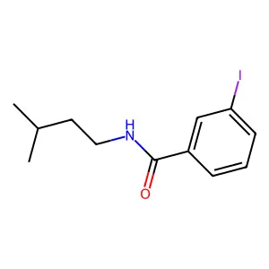 3-iodo-N-(3-methylbutyl)benzamide structure