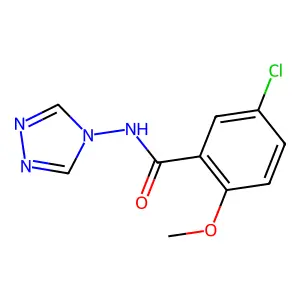 5-chloro-2-methoxy-N-(4H-1,2,4-triazol-4-yl)benzamide structure