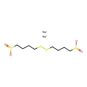 1-butanesulfinic acid, 4,4'-dithiobis-, disodium salt structure