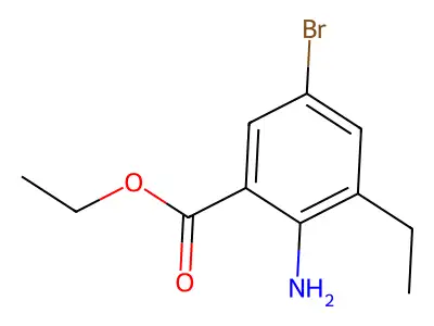 Ethyl 2-amino-5-bromo-3-ethylbenzoate structure