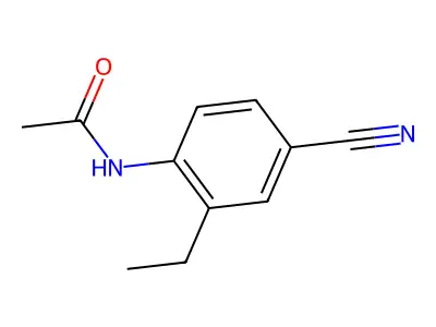 N-(4-cyano-2-ethylphenyl)acetamide structure