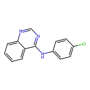 N-(4-chlorophenyl)quinazolin-4-amine structure
