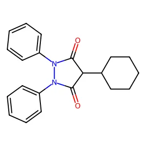 3,5-Pyrazolidinedione, 4-cyclohexyl-1,2-diphenyl- structure