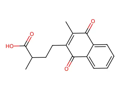 1,4-Dihydro-alpha,3-dimethyl-1,4-dioxo-2-naphthalenebutanoic acid structure