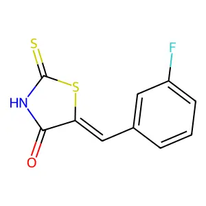 (E)-5-(3-Fluorobenzylidene)-2-mercaptothiazol-4(5H)-one structure