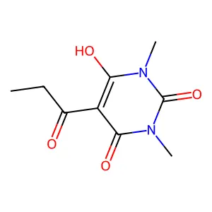 6-hydroxy-1,3-dimethyl-5-propanoylpyrimidine-2,4(1H,3H)-dione structure