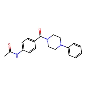 N-[4-(4-phenylpiperazine-1-carbonyl)phenyl]acetamide structure