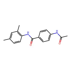 4-acetamido-N-(2,4-dimethylphenyl)benzamide structure