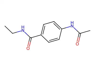 4-(acetylamino)-N-ethylbenzamide structure